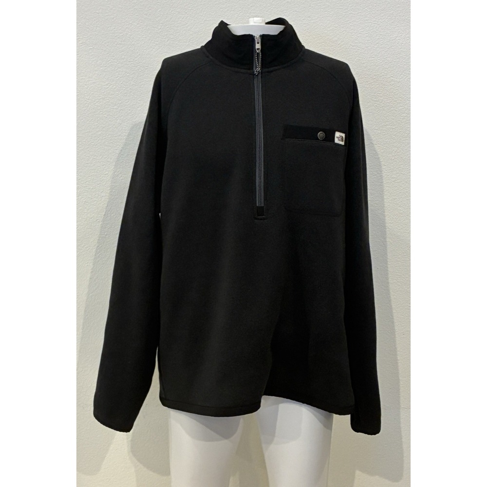 The North Face Gordon Lyons 1/2 Zip Pullover Fleece Jacket‎ Men's XL Black Cozy